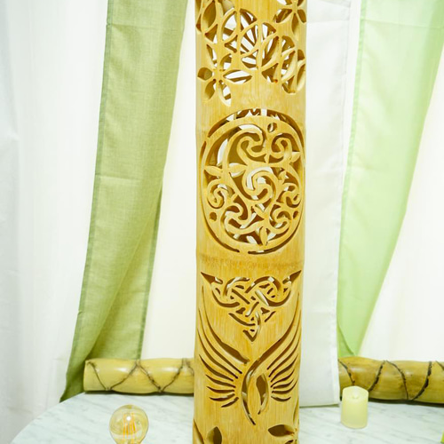 竹あかり・竹灯籠・竹灯篭・竹ランプ   両面彫り～ 癒しの灯り★紗織★～～ 竹灯り・竹あかり・竹灯籠・竹灯篭・竹ランプ ～～ 両面彫り