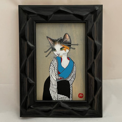 漫画家 色紙 額装 猫 漫画家 色紙 額装 猫
