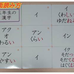 【新品】三年生の漢字カード　２００字　ラミネート加工　チャック付収納袋 2枚目の画像