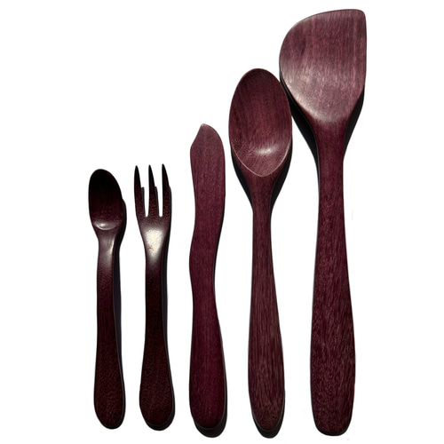 送料無料】☆ギフト用カトラリー7点セット☆(パープルハート