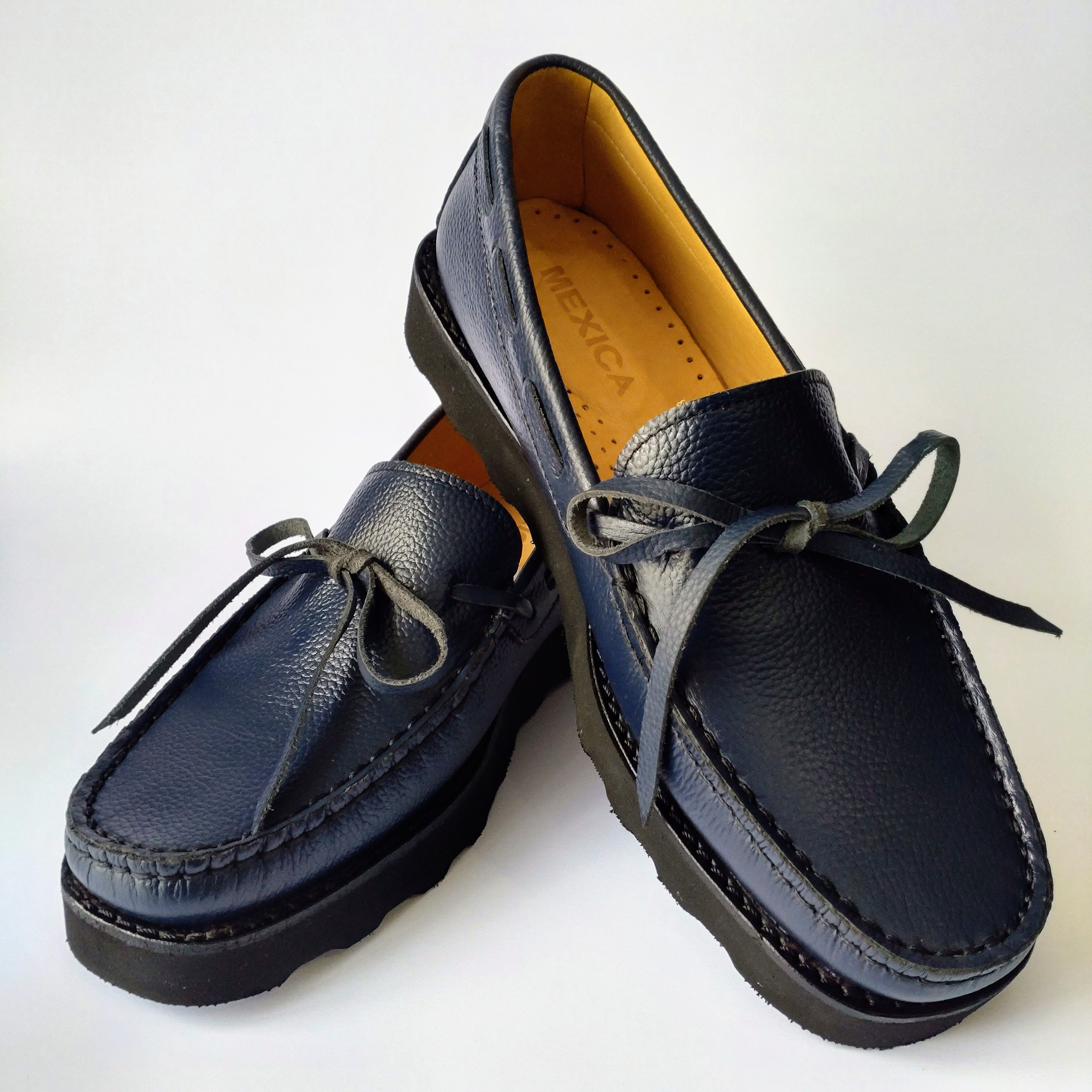 ◇新ソール◇厚底◇軽量◇ネイビー◇ローファー◇男女兼用◇無料サイズ調整可◇