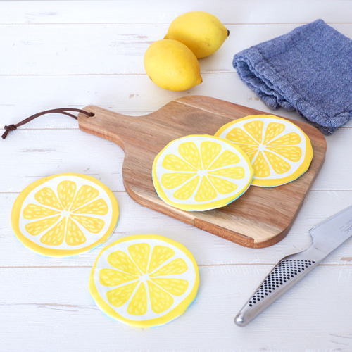 pinky-sさん☆専用☆chocoronナチュラルkitchen☆レモン レモンなコースター コースター South Pine 通販 14439252