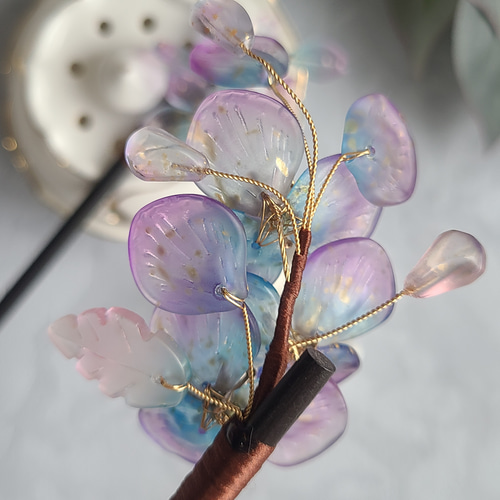 木軸かんざし～ 小さな花 かんざし Älä itke GLASSWORK 通販