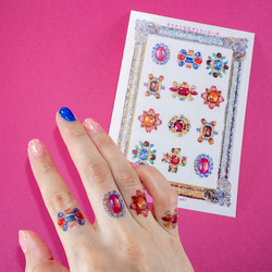 きらきら宝石タトゥーシール 1枚目の画像