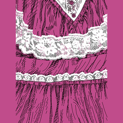 魂の窓 長袖Tシャツ｜ウェディングドレスの騙し絵、杢グレー、コットン 9枚目の画像