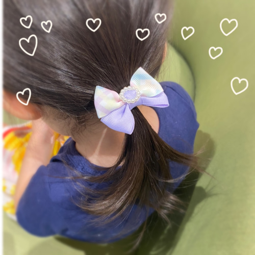 kids リボンのヘアゴム 【ゆめかわ】 ヘアゴム a_ruban 通販 14439937
