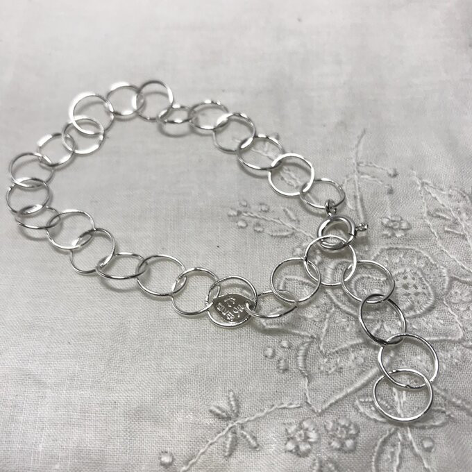 シルバーブレスレット／小さな輪（送料無料）