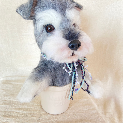 ミニチュアシュナウザー 犬 愛犬 羊毛フェルト 羊毛 プレゼント 羊毛