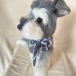 ミニチュアシュナウザー　犬　愛犬　羊毛フェルト　羊毛　プレゼント 5枚目の画像