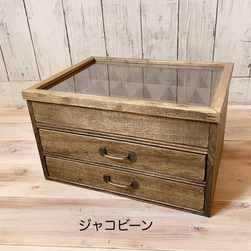 受注制作】☆標本箱風ケース☆アンティーク風ケース