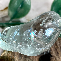 極希少　高品質　グリーンアメジスト　アメジスト　プラシオライト　共生　スフィア 希少】レインボー グリーンアメジスト プラシオライト タンブル 天然石