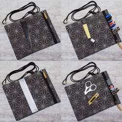 金彩工芸　波　金仕上げ　正絹（シルク）紺色　「道中財布」 13枚目の画像