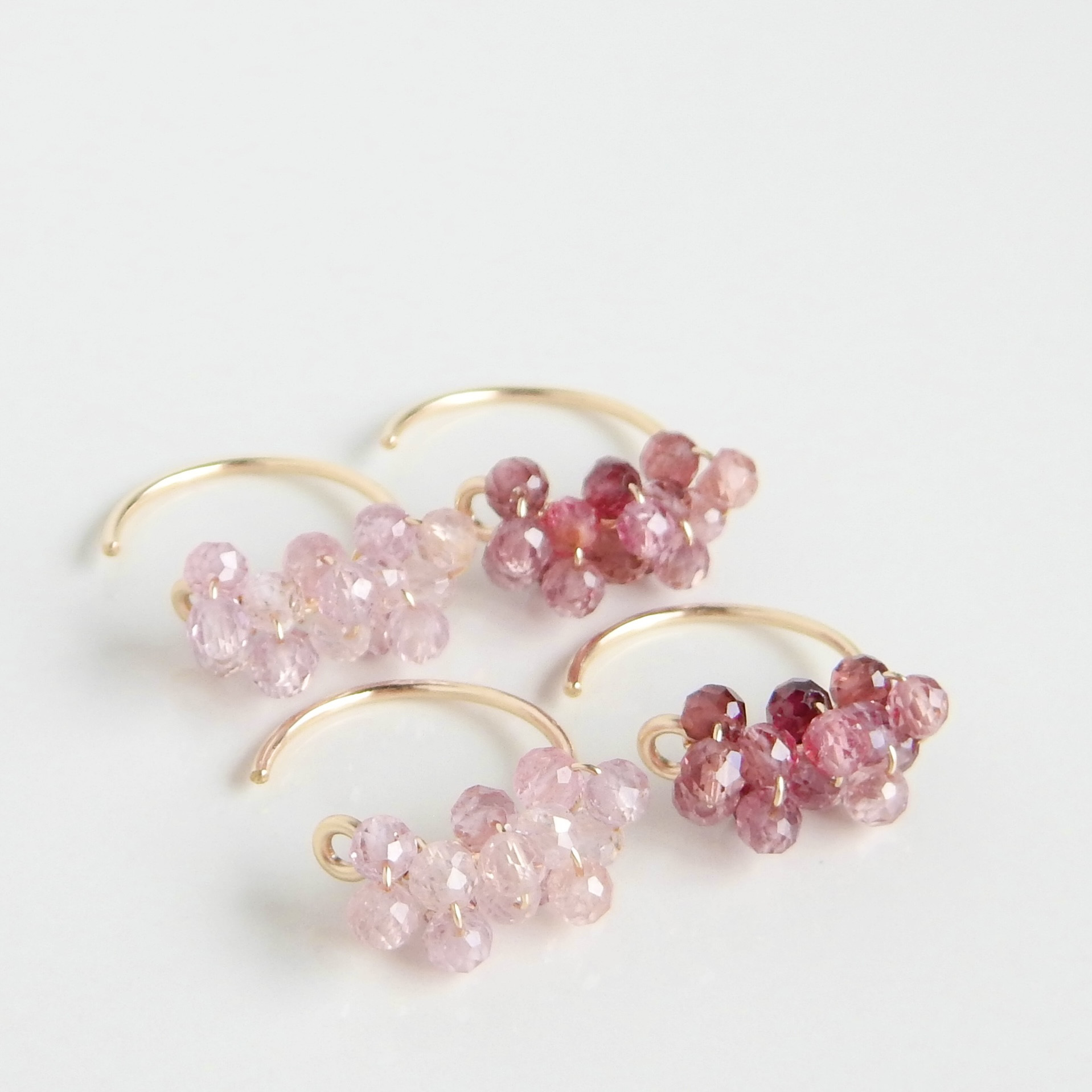 〖プチ〗ピンクスピネルピアス14kgf【1172】