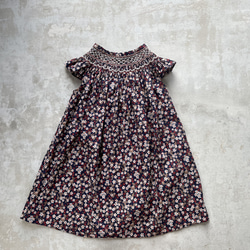 libertyfabricスモッキング刺繍ビショップワンピース 子供服 pratolina