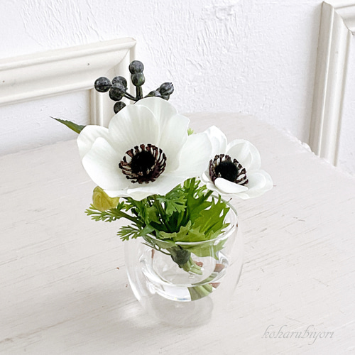 仏花　お供え花　造花　アネモネ 仏花造花【アネモネブルー】アーティフィシャルフラワーお供え