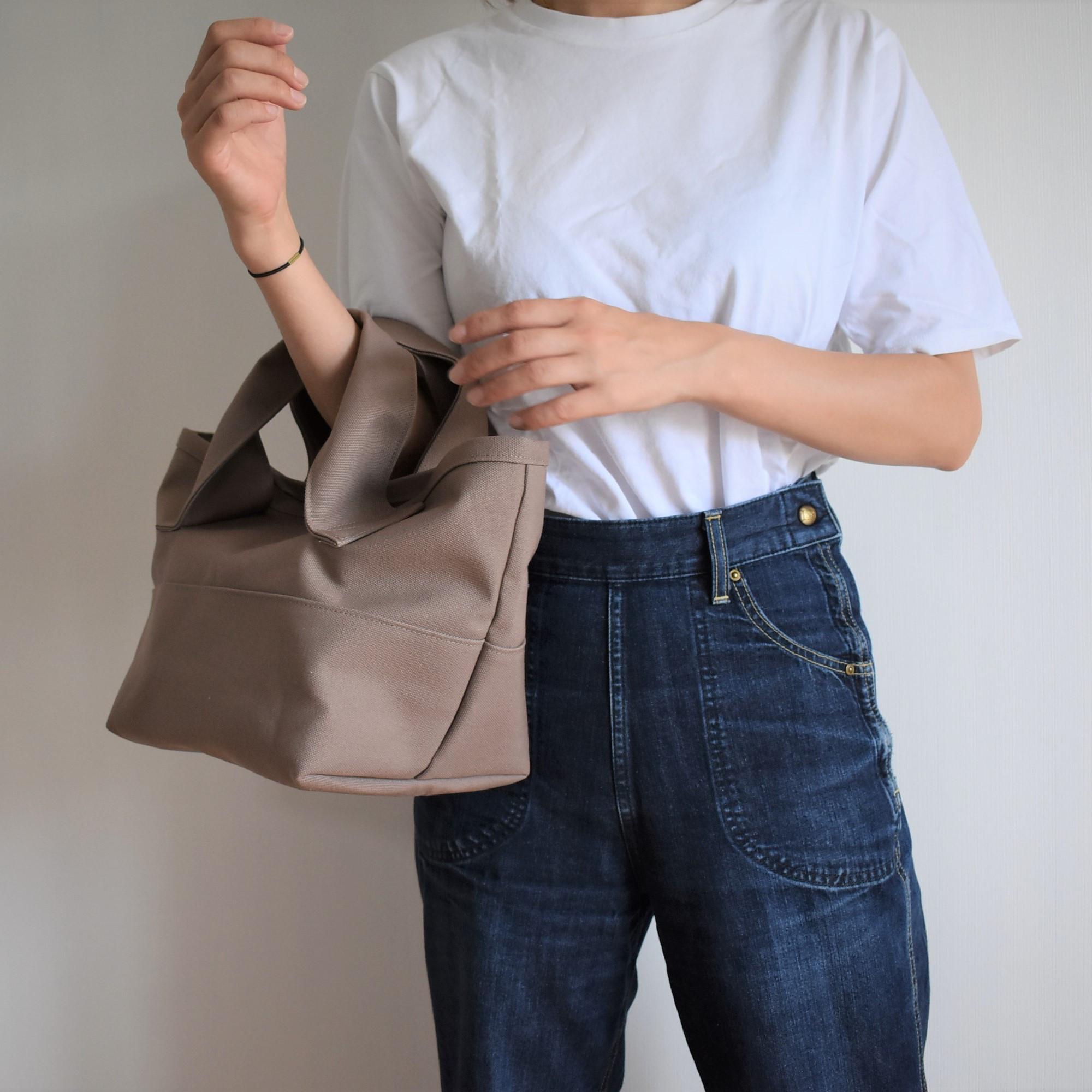 CHUBBY TOTE BAG (マットブラウン)トートバッグ 帆布 キャンバス マチ広め コンパクト