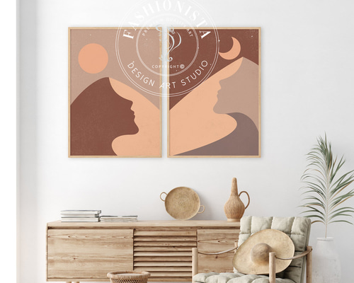 【3枚セット】アートポスター ポスター インテリア 北欧 抽象 アブストラクト㊱ ehina_dp-blue01