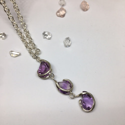 アメシスト イン メルティッド スノウ _ネックレス　/ Amethysts in melted snow _ Neck 2枚目の画像