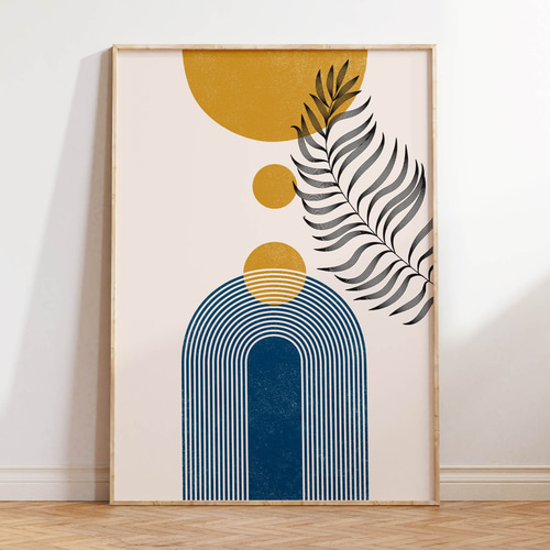 アートポスター 北欧風 幾何学模様 ボタニカル ミッドセンチュリー