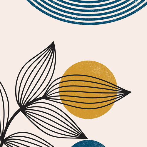 アートポスター 北欧風 幾何学模様 ボタニカル ミッドセンチュリー