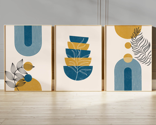 アートポスター 北欧風 幾何学模様 ボタニカル ミッドセンチュリー