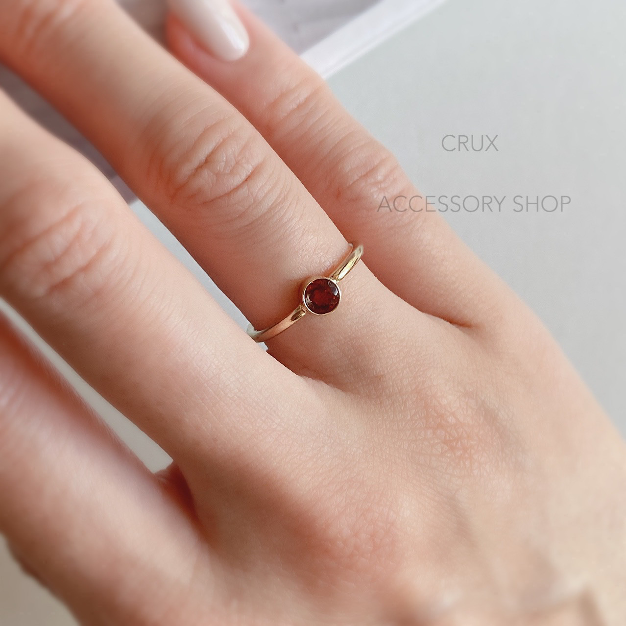 再販！[14kgf] R27 ガーネットベゼルリング