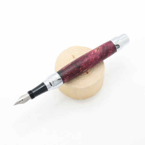 手作り 木製 高級 万年筆 回転式キャップ 中字 カートリッジ  