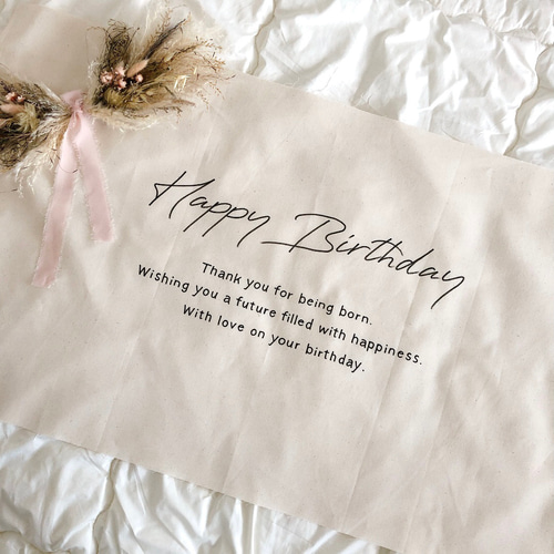 横 向き 誕生日 タペストリー バースデー飾り 雑貨・その他 momo