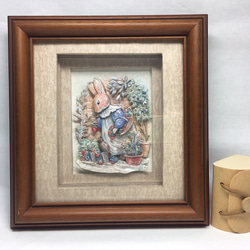 歐風立體紙雕、野薔薇村的兔子、採草莓、Paper Tole、Shadow Box、紙雕 第1張的照片