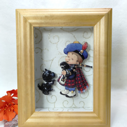 子犬の3Dシャドーボックス 子犬の3Dシャドーボックス