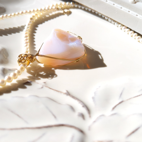 大粒アンダラクリスタル✧オラクルクリア✧ワイヤージュエリーネックレス✧ペンダント ☆アンダラクリスタルペンダント・ワイヤー巻き☆