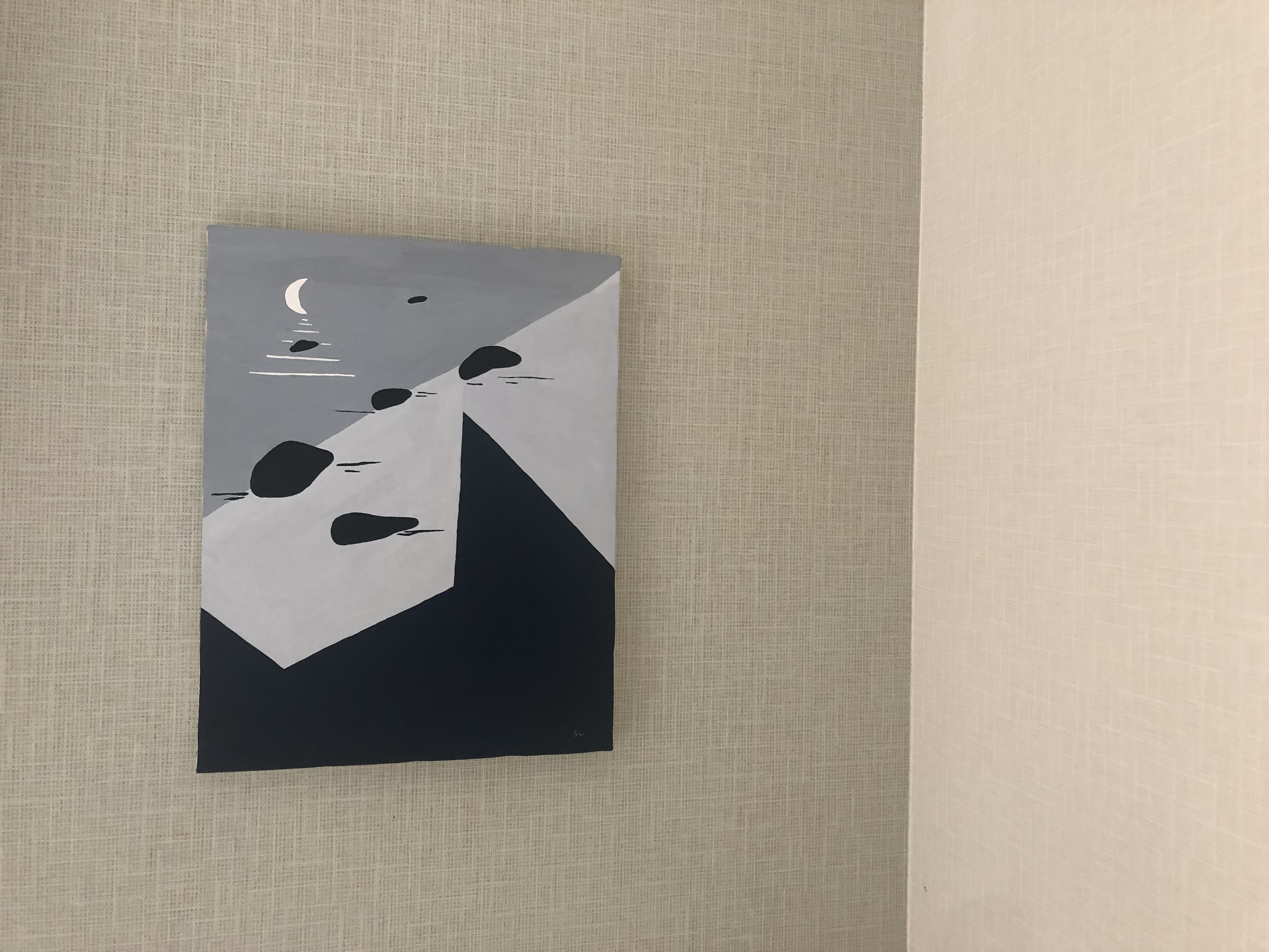 アクリル原画「熱い蒸気」(F6号キャンバス)