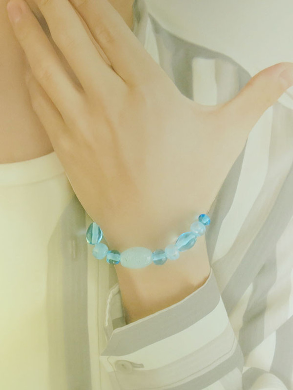 2way マスクバンド⇔ブレスレット（スカイブルー） 7枚目の画像