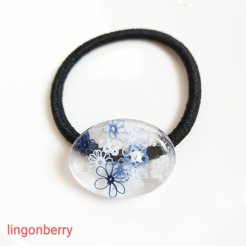 ❁water garden❁ タティングレースとレジンのヘアアクセサリー