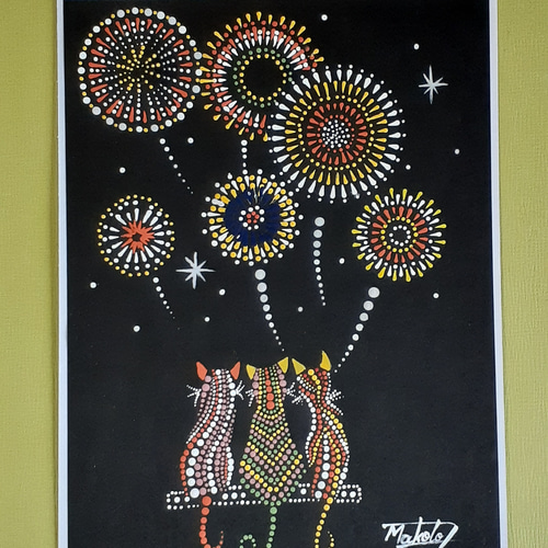 ドットアート 花火大会 その他アート makochin 通販 14442679｜Creema