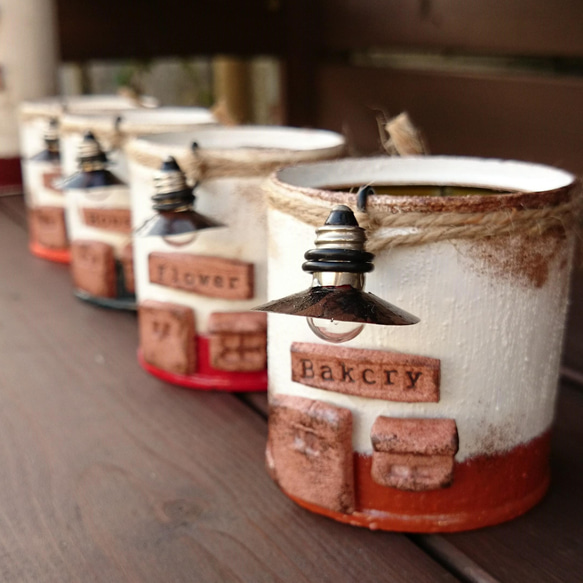 リメ缶・リメイク缶☆ランプのまちのリメ缶B☆ 1個（リメ缶