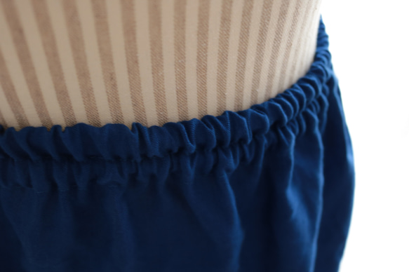 リネン１００％　美スタイル　ギャザースカート　【 color：舞踏会の夜 】 6枚目の画像
