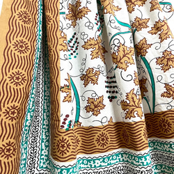 【新作】インド綿ギャザースカート カラシ 4枚目の画像