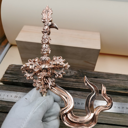 法器 蓮師天杖 仏教法具 紫銅製 60CM その他置物 りおん 通販 14443321