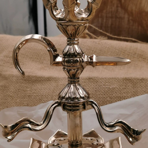 仏教美術 法器 五鈷金剛鉤 杵 青銅製 密教パワー 法具 19cm 仏教美術 法器 五鈷金剛鉤 杵 青銅製 密教パワー 法具 19cm