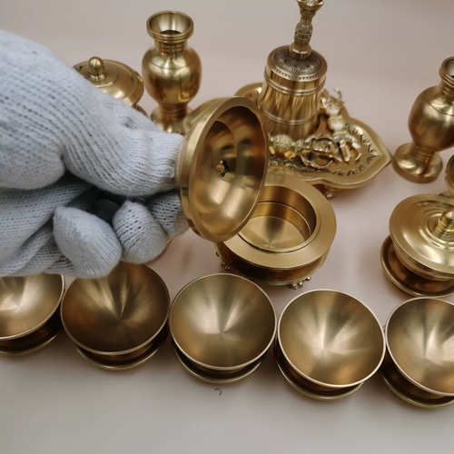 仏教美術 法器セット 真言宗 21点セット 密教法具 一面器 真鍮製 