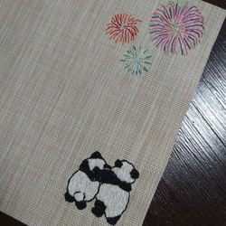 kaco様お取り置き品】睡蓮の手刺繍ランチョンマット ランチョンマット