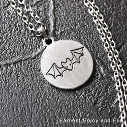 夜遊びが大好きな方のためのネックレス ― メンズ レディース ネックレス ペンダント 蝙蝠 こうもり ー 000328 1枚目の画像