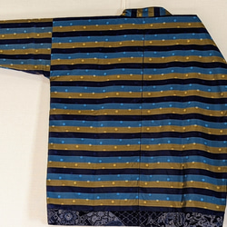 Creema限定　着物生地を使ったリバーシブルでも着れる半纏です。裏も表も絹生地で軽い。両方楽しめます。贈り物に! 7枚目の画像