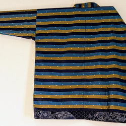 Creema限定　着物生地を使ったリバーシブルでも着れる半纏です。裏も表も絹生地で軽い。両方楽しめます。贈り物に! 10枚目の画像