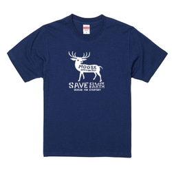 【S様専用オーダーページ】moose　Tシャツ  インディゴM 【受注生産品】 1枚目の画像