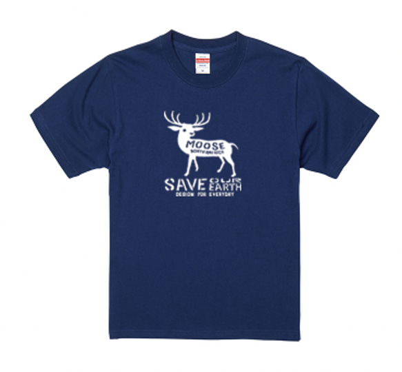 【S様専用オーダーページ】moose　Tシャツ  インディゴM 【受注生産品】 1枚目の画像