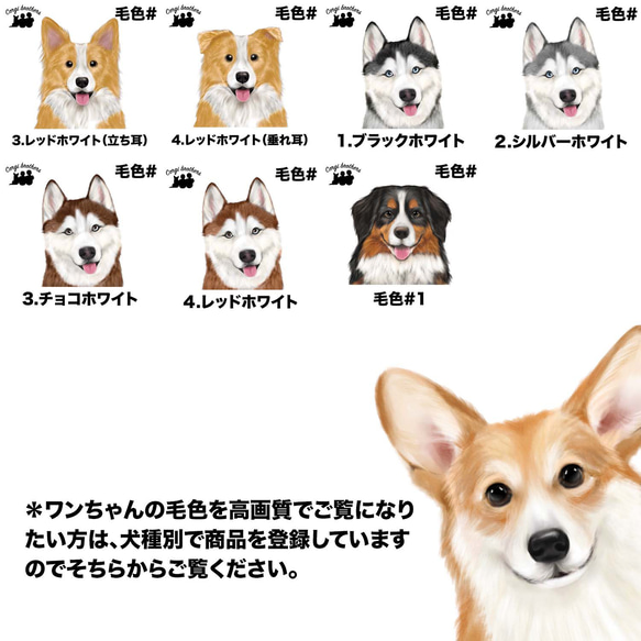 【 犬種選べる クリアスマホケース 】　水彩画風イラスト 毛色60種類以上　うちの子　犬　ペット　プレゼント 12枚目の画像