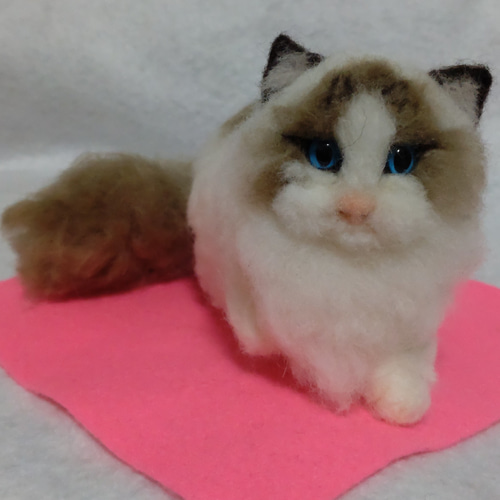 羊毛フェルト猫 ラグドール