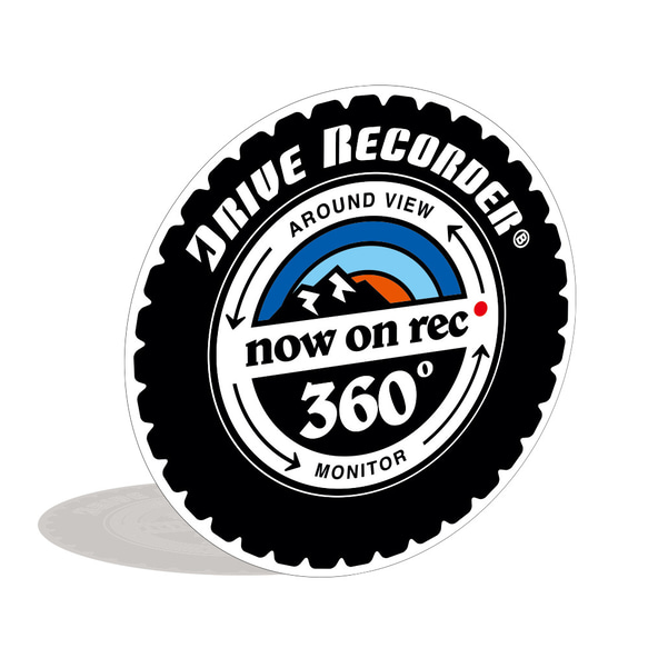【マグネット】NOW ON REC ドライブレコーダー マグネット ステッカー 360 オフロード ドラレコ 録画中 1枚目の画像